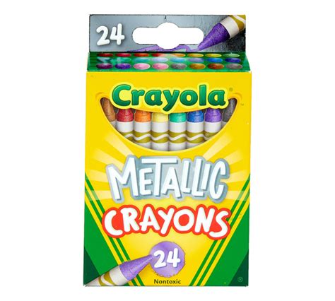 metallic box colors|Metallic Crayons, 24 Count Crayola Crayons .